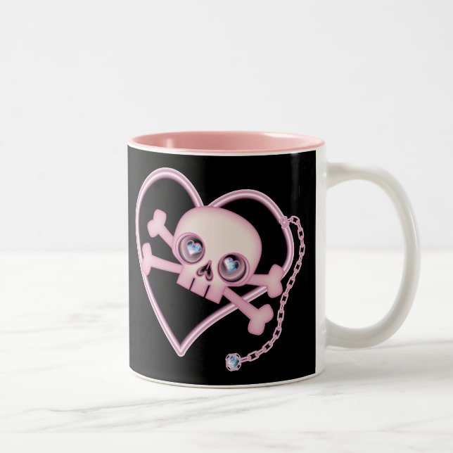 Pink Neon Skull Mug (Right)