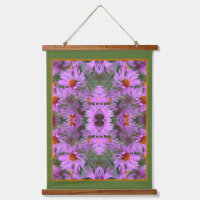 Pink New England Aster Flowers Abstract