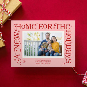 Pink New Home for the Holidays Photo  Holiday Card