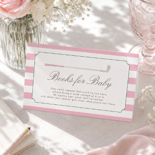 Pink New to the Club Books for Baby Card 3.5x2