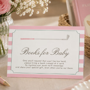 Pink New to the Club Books for Baby Card 3.5x5