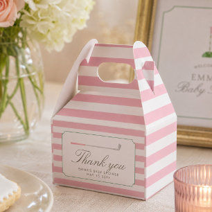 Pink New to the Club Preppy Classic Baby Shower Fa Favour Box