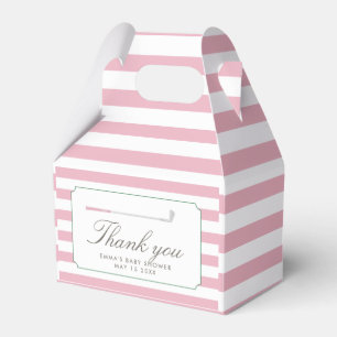 Pink New to the Club Preppy Classic Baby Shower Fa Favour Box