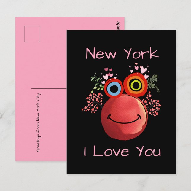 PINK New York City I LOVE YOU Postcard (Front/Back)