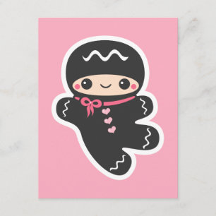 Pink Ninja Birthday Party Invitations
