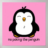 Pink No Poking The Penguin