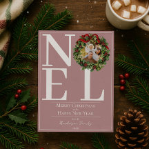 Pink Noel Christmas Wreath Photo