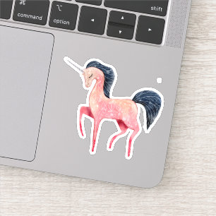 Pink Nordic Unicorn with Black Mane
