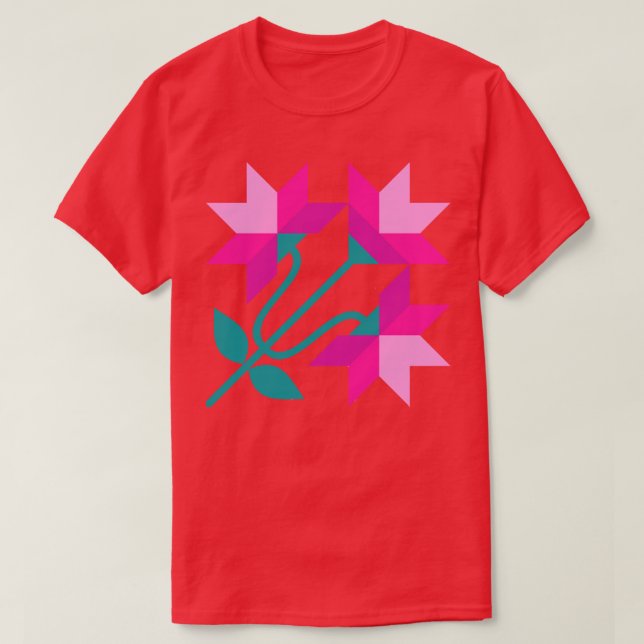 Pink North olina Lilies T-Shirt (Design Front)