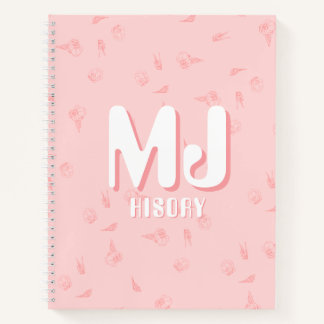 Pink Notebook with initials