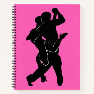 Pink Notebook with Tango Dancer Couple