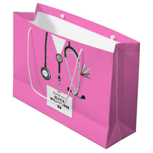 Pink Nurse Graduation Large Gift Bag