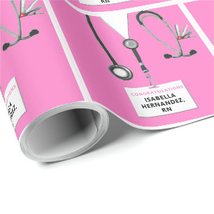 Pink Nurse Wrapping Paper