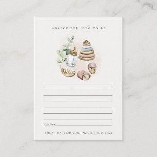 Pink Nursery Essential Advice for Mum Baby Shower Enclosure Card