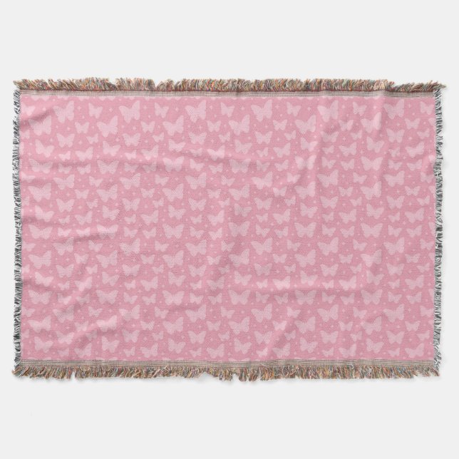 Pink Nursey Decor Throw Blanket (Front)