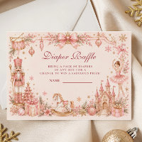 Pink Nutcracker Baby Shower Diaper Raffle
