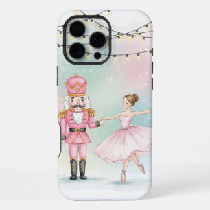 Pink Nutcracker & Ballerina Christmas iPhone 16 Pro Max Case