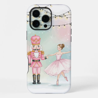 Pink Nutcracker & Ballerina Christmas iPhone 16 Pro Max Case