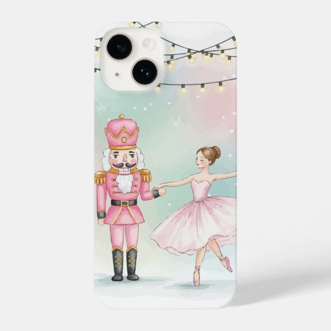 Pink Nutcracker & Ballerina  Christmas  iPhone Case (Back)