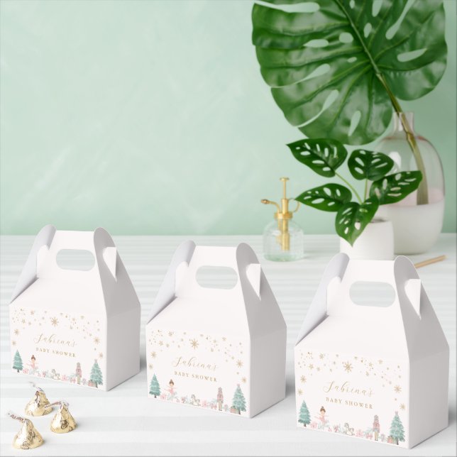 Pink Nutcracker Ballet Baby Shower Favor Boxes (Multiple)