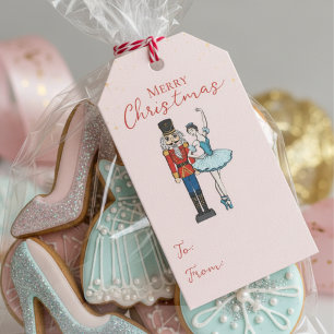 Pink Nutcracker Ballet Christmas To From Gift Tag