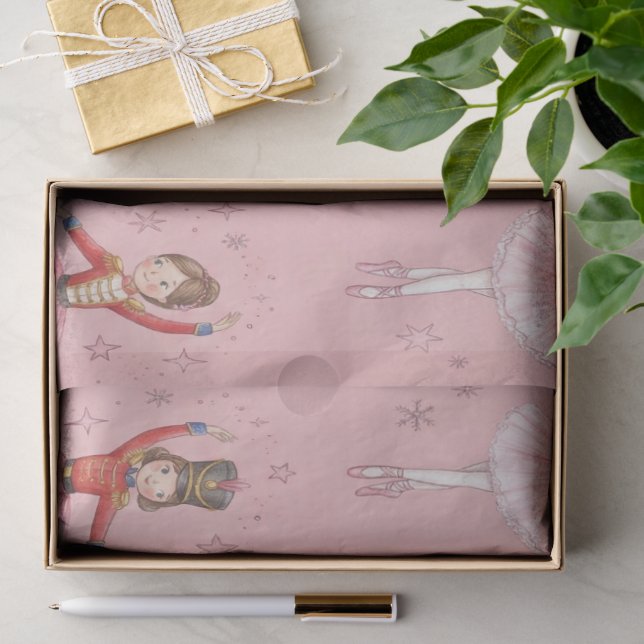 Pink Nutcracker Ballet Theme Girls Tissue Paper (Gift)