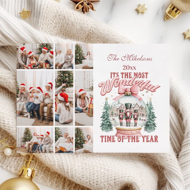  Pink  Nutcracker Christmas 9 Photo  Wonderland Holiday Card (Creator Uploaded)