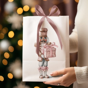 Pink Nutcracker Christmas Gift Bag