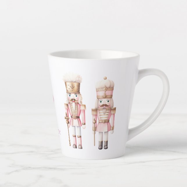 Pink Nutcracker Christmas Latte Mug (Right)