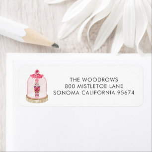 Pink Nutcracker Christmas Return Address