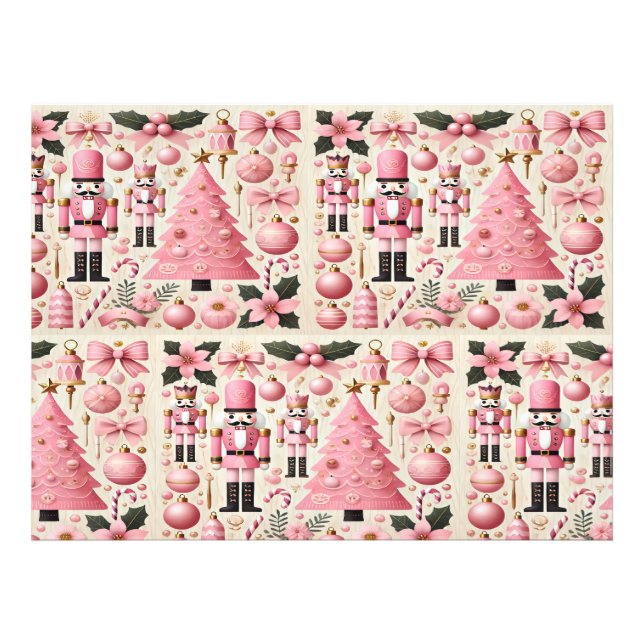 Pink Nutcracker Christmas Tree  Photo Print (Front)