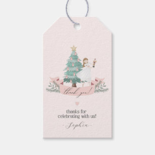 Pink Nutcracker Favour Tag for Baby Shower