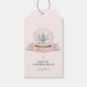 Pink Nutcracker Favour Tag for Baby Shower