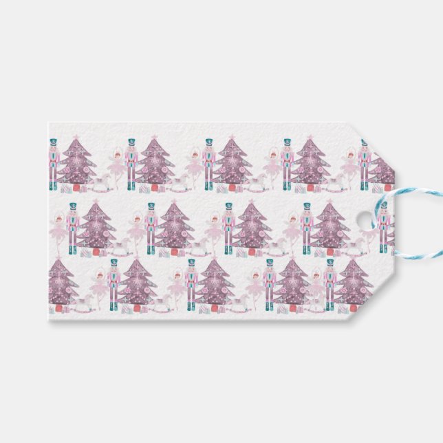 Pink Nutcracker  Gift Tags (Front (Horizontal))