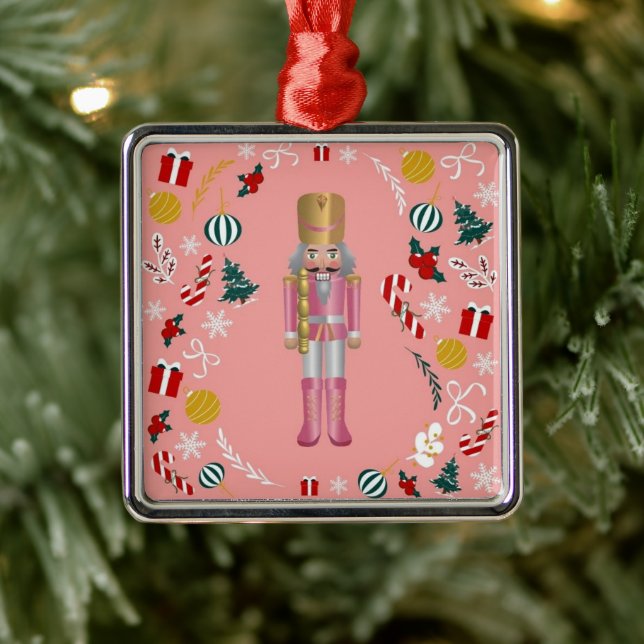 Pink Nutcracker Metal Tree Decoration (Tree)