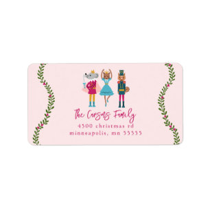 Pink Nutcracker Return Address Label