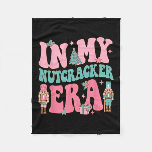 Pink nutcracker squad in my nutcracker era pink ch fleece blanket (Front)