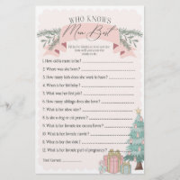 pink nutcracker who knows mum best baby shower gam