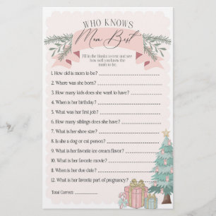 pink nutcracker who knows mum best baby shower gam