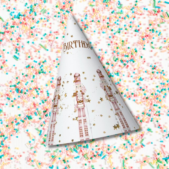 Pink Nutcracker Winter Birthday Party Hat (Creator Uploaded)