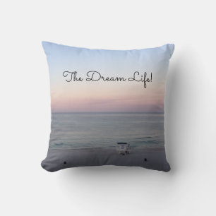 Pink Ocean Sunrise Dream Life Cushion