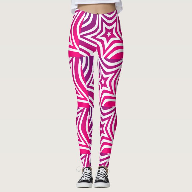 Pink October Christmas in July Leggings (Front)