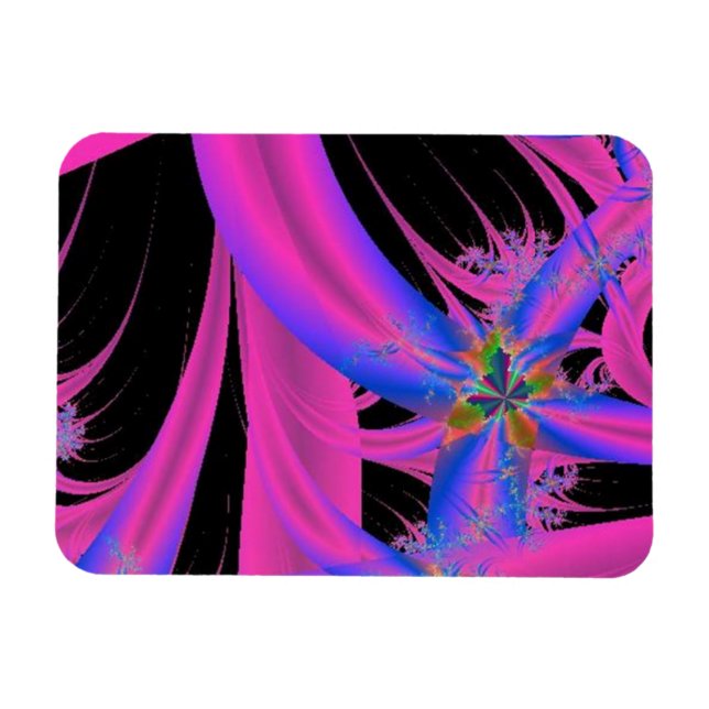 Pink Octopus Abstract Magnet (Horizontal)
