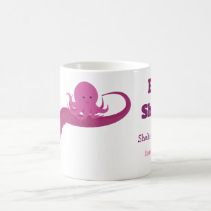 Pink Octopus   Baby Shower Mug
