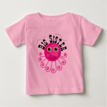 Pink Octopus Big Sister T-shirts and Gifts