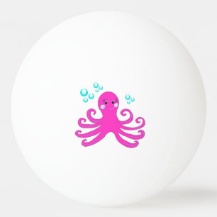 Pink Octopus Ping Pong Ball