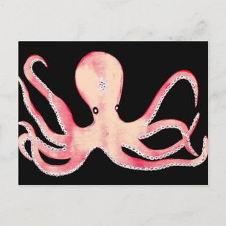 Pink Octopus Postcard