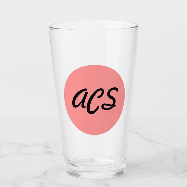 Pink of a Conch Seashell drinking glass (Front)