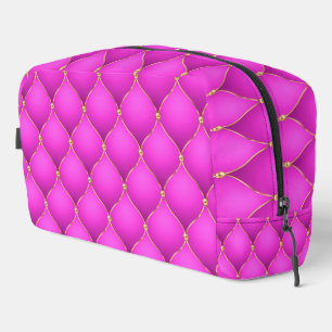Pink Ogee Gold Diamonds Dopp Kit