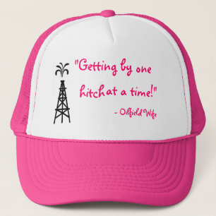 Pink oilfield wife hat